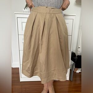 Tan Midi Skirt
